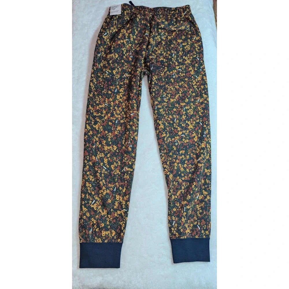 Nike Mens Floral Snakeskin‎ Print Fleece Joggers Midnight Navy FQ6149-410 Medium